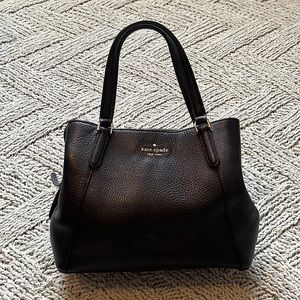 Black Leather Kate Spade Satchel Bag